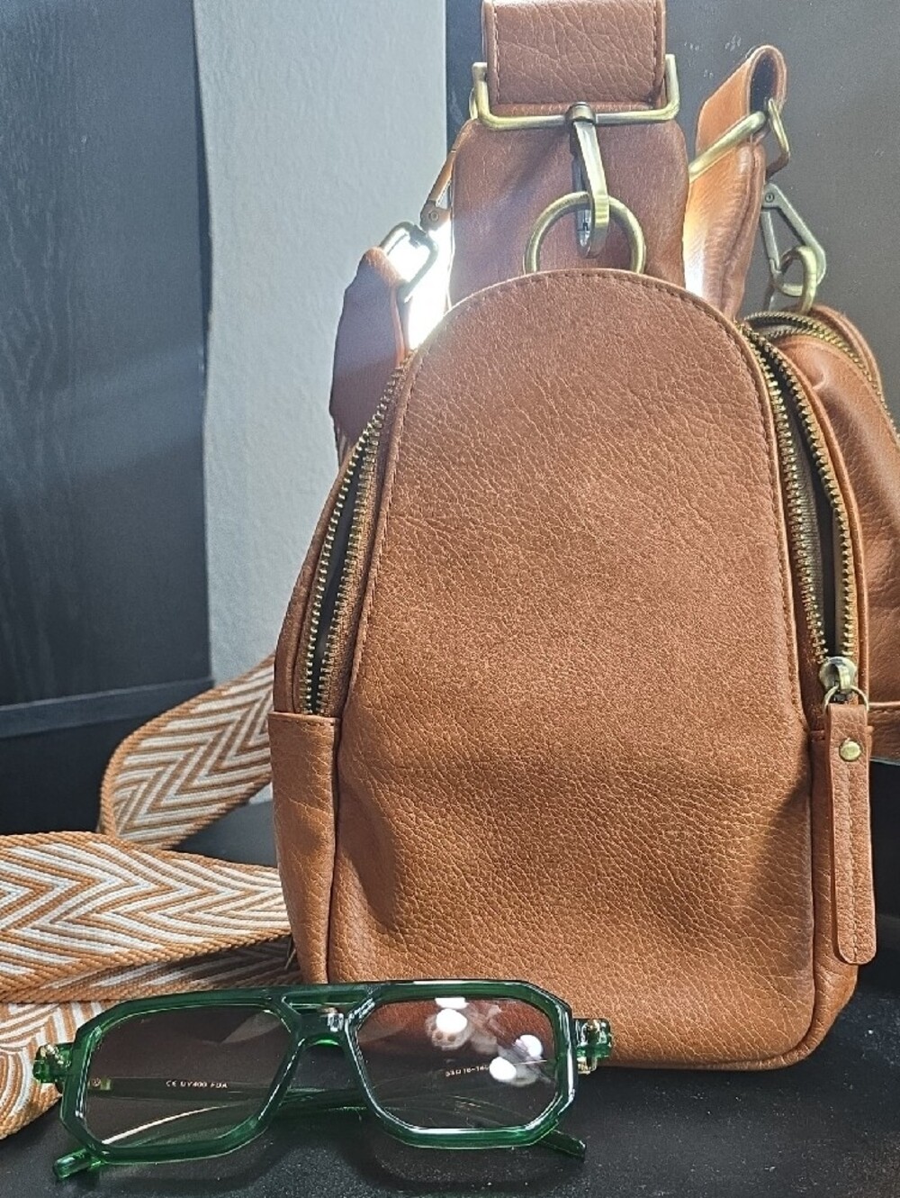 Urban Orignals Anthropologie Brown Leather Crossbody Bag